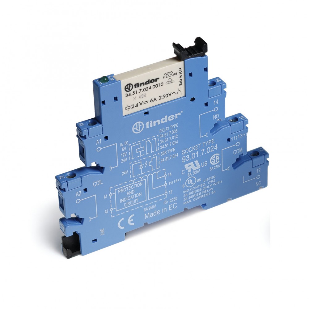 INTERFACE MOD RELAIS 2RT 8A 240 AC/DC CAGE