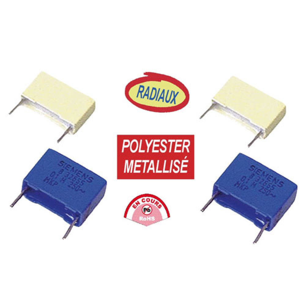 NON ROHS / CONDENSATEUR RADIAL MKT 3.3UF 100V P=22 / SACHET