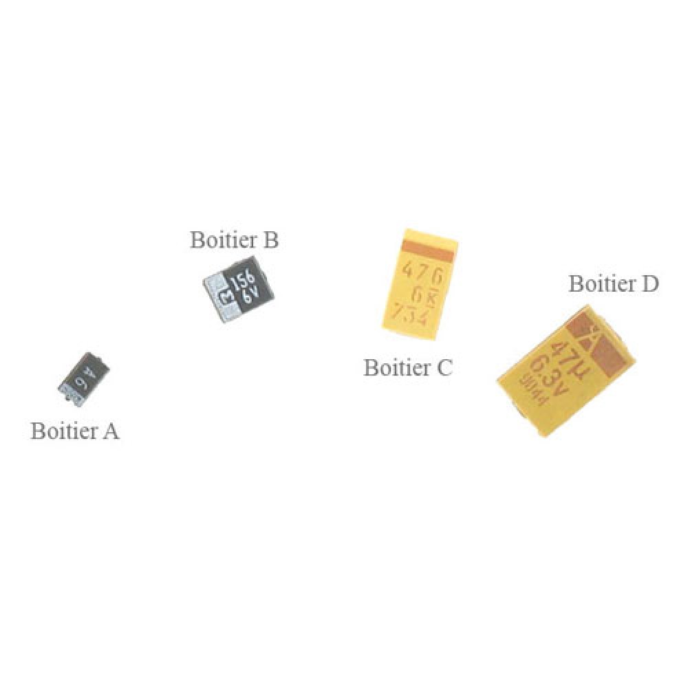 NON ROHS / CONDENSATEUR SMD TANTAL 10UB BOITIER A 10% 10V / BANDE