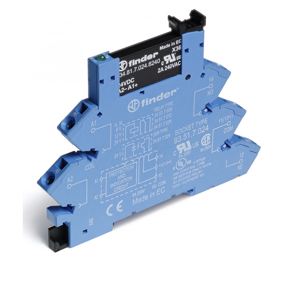 INTERFACE MOD RELAIS STATIQ MasterBASIC 1NO E=24VDC S=24VDC 2A CAGES