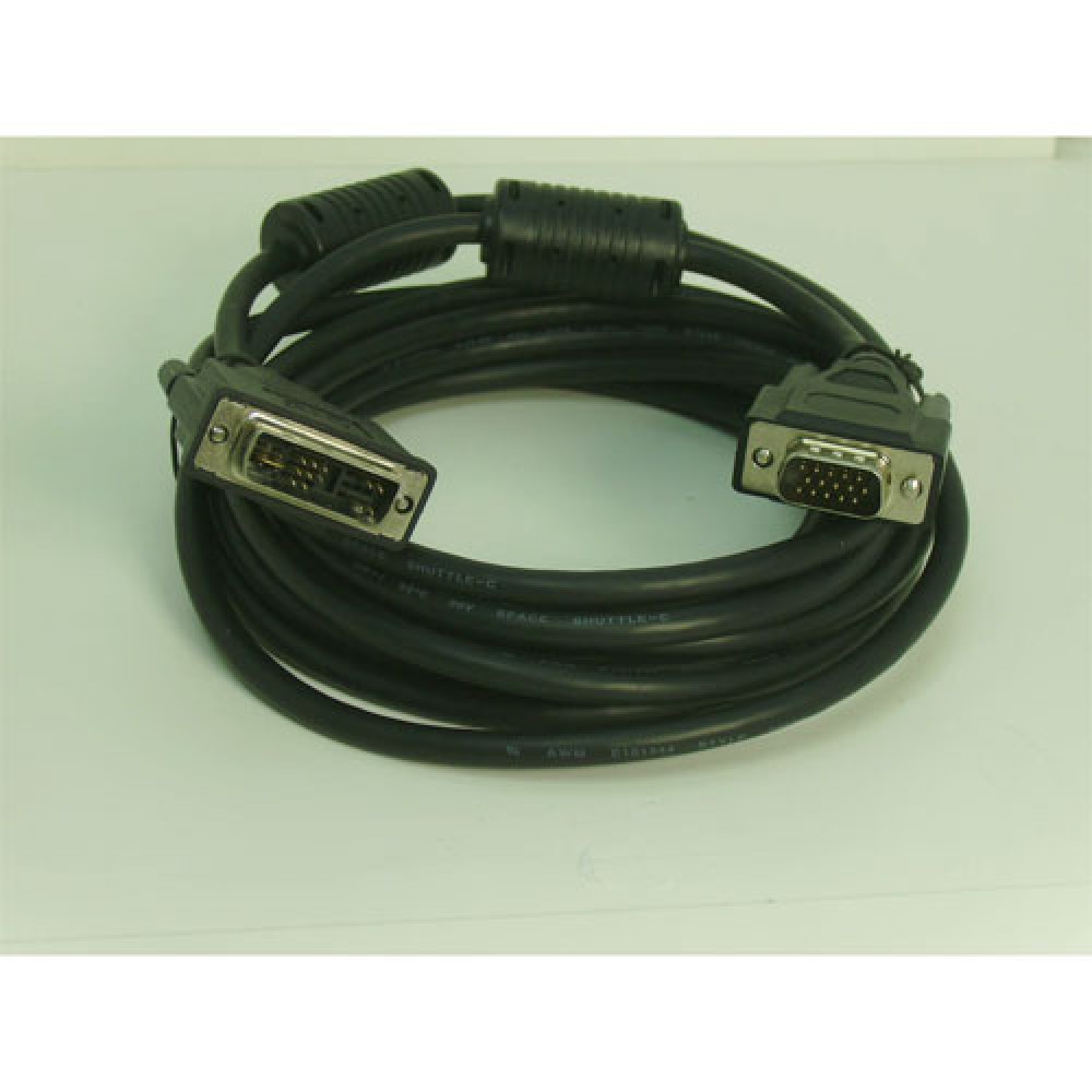 CORDON DVI MALE  >>  VGA MALE 5 MÈTRES
