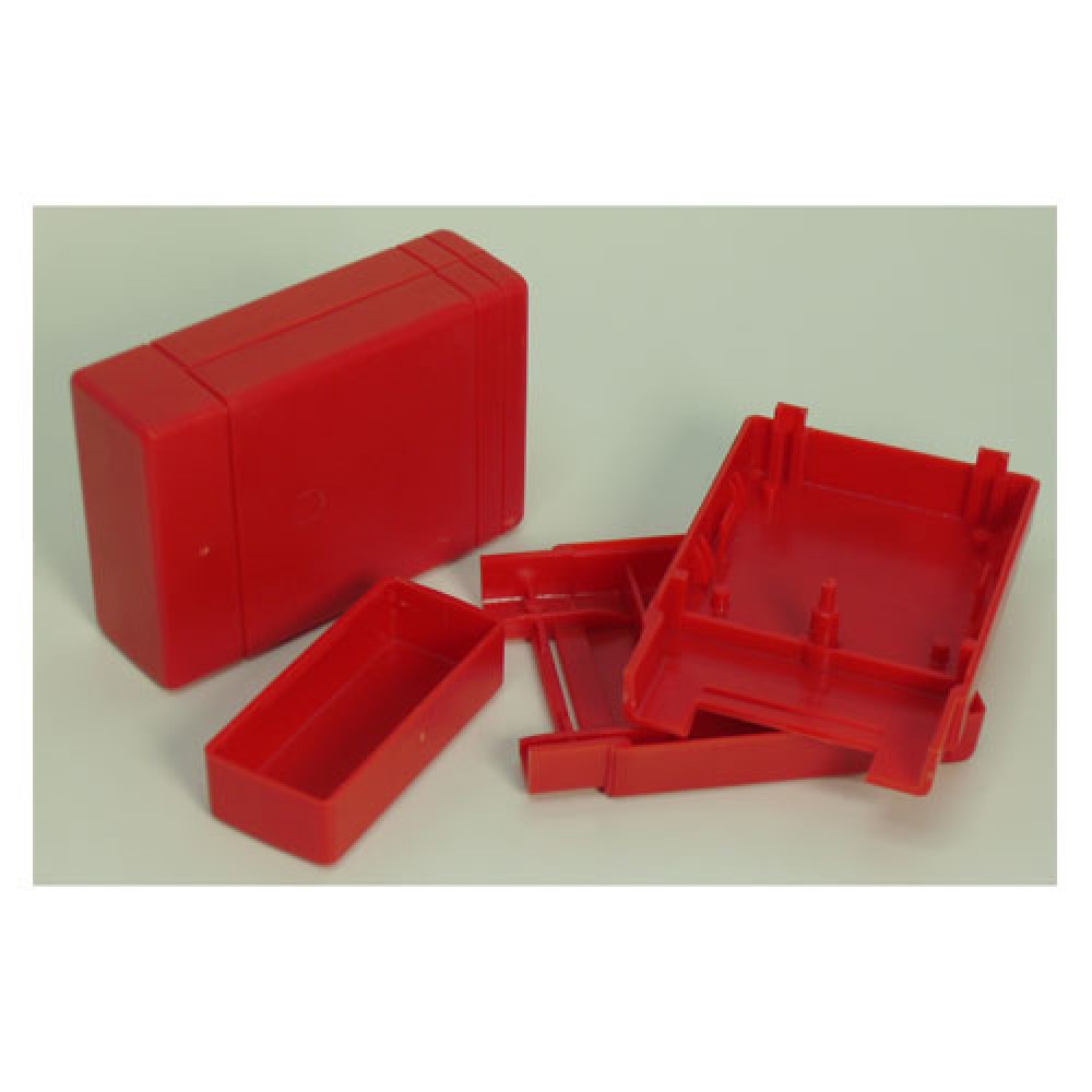 COFFRET PLASTIQUE ROUGE 10 PIÉCES