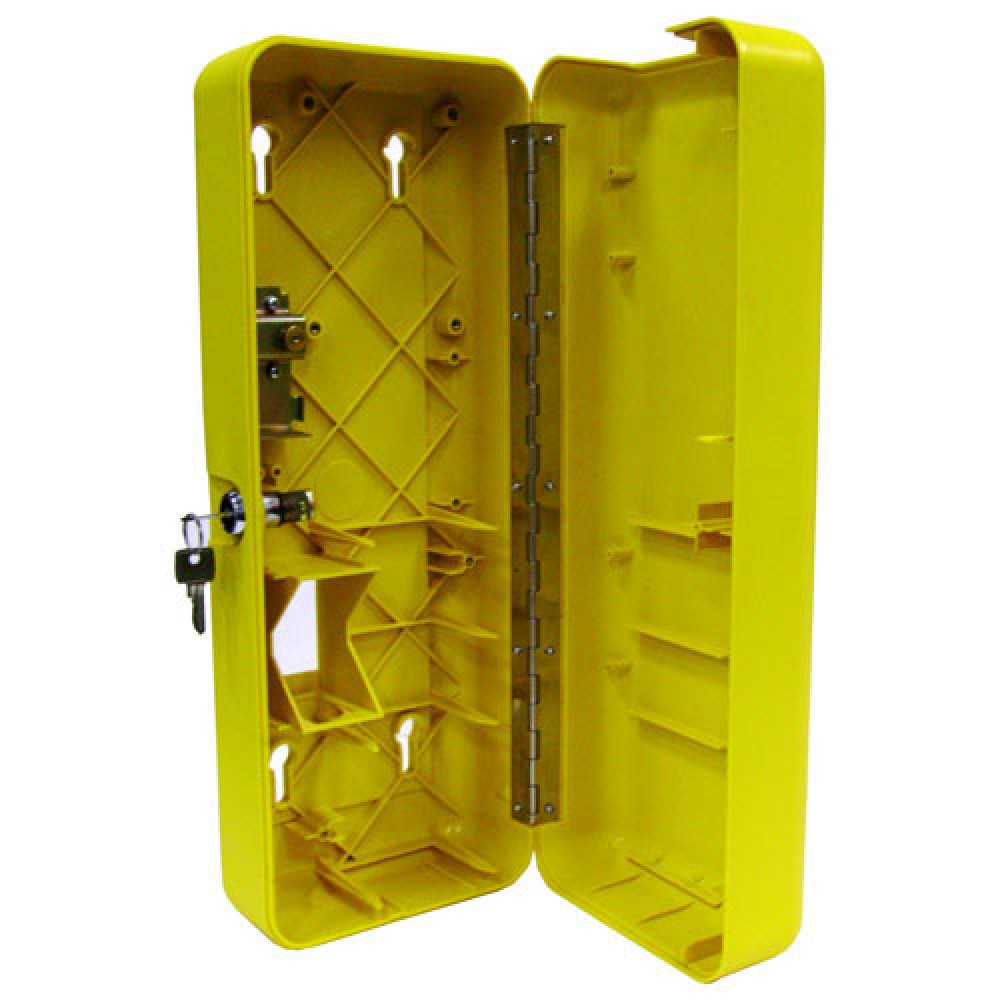 COFFRET ABS JAUNE +SERRURE 410X150X100MM