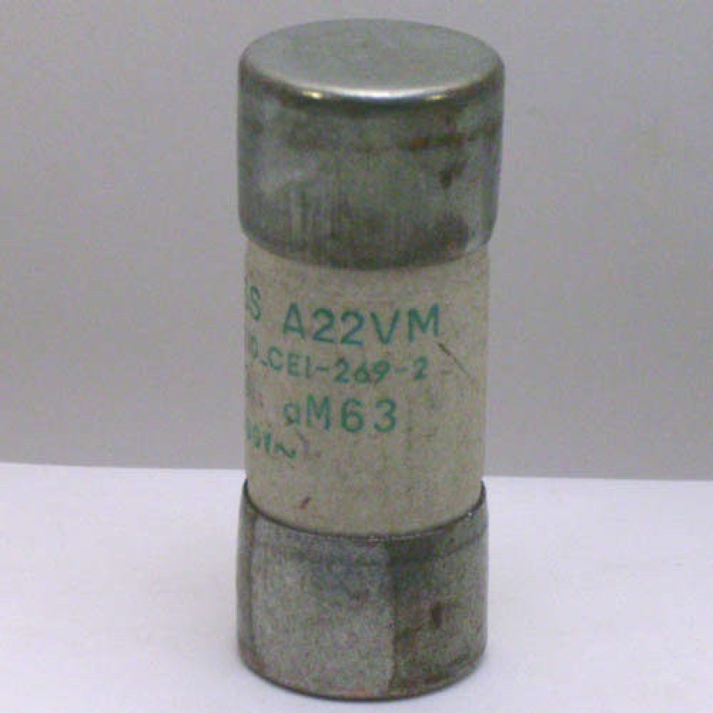 FUSIBLE  63AMP   22X58MM   LOT 2 PIECES