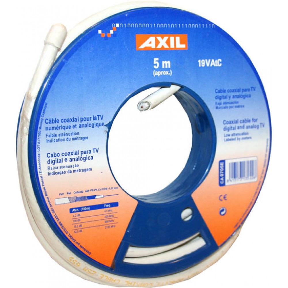 CABLE COAXIAL TV 75OHMS RX:5 METRES