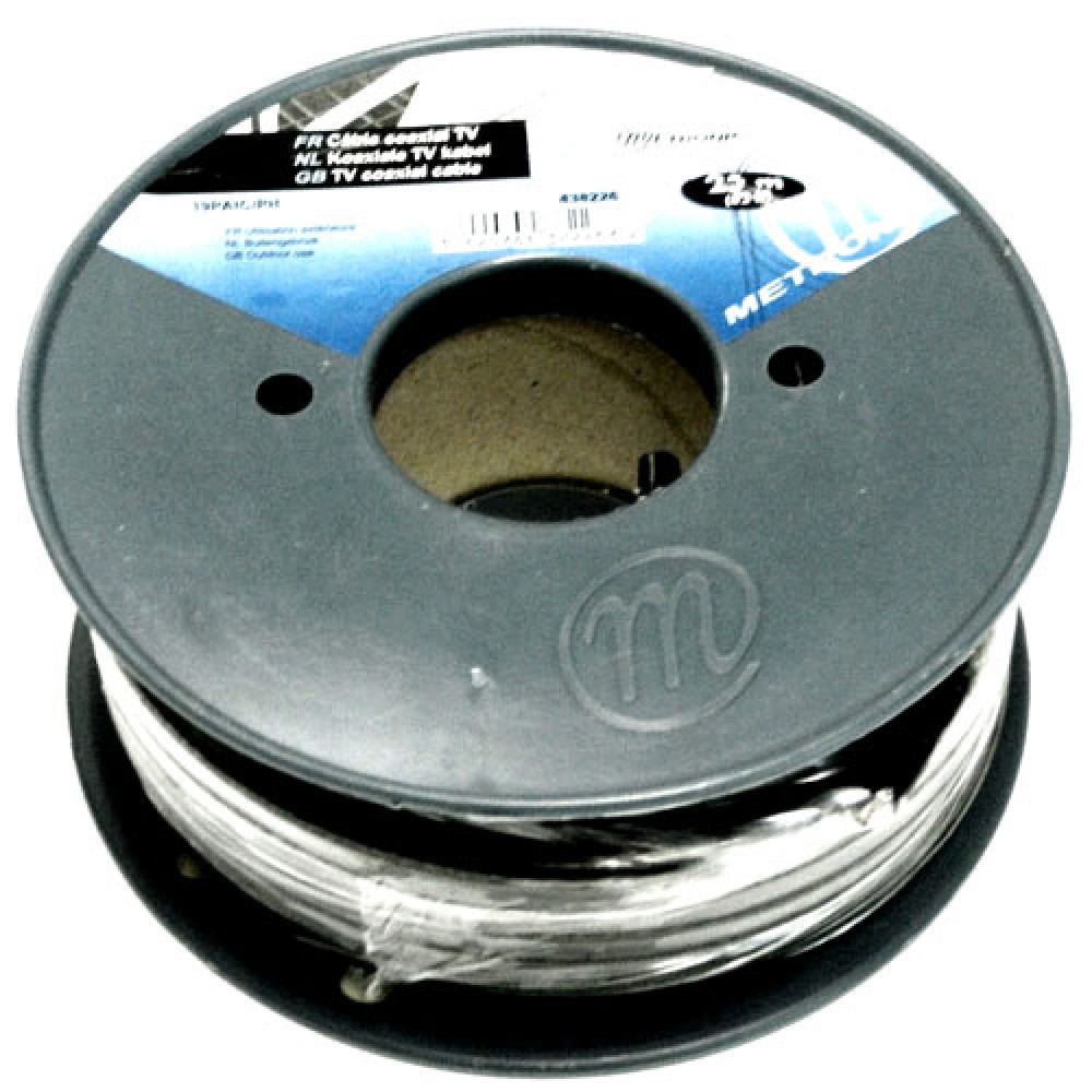 CABLE COAXIAL 75 OHMS NOIR  RX:25 MÈTRES