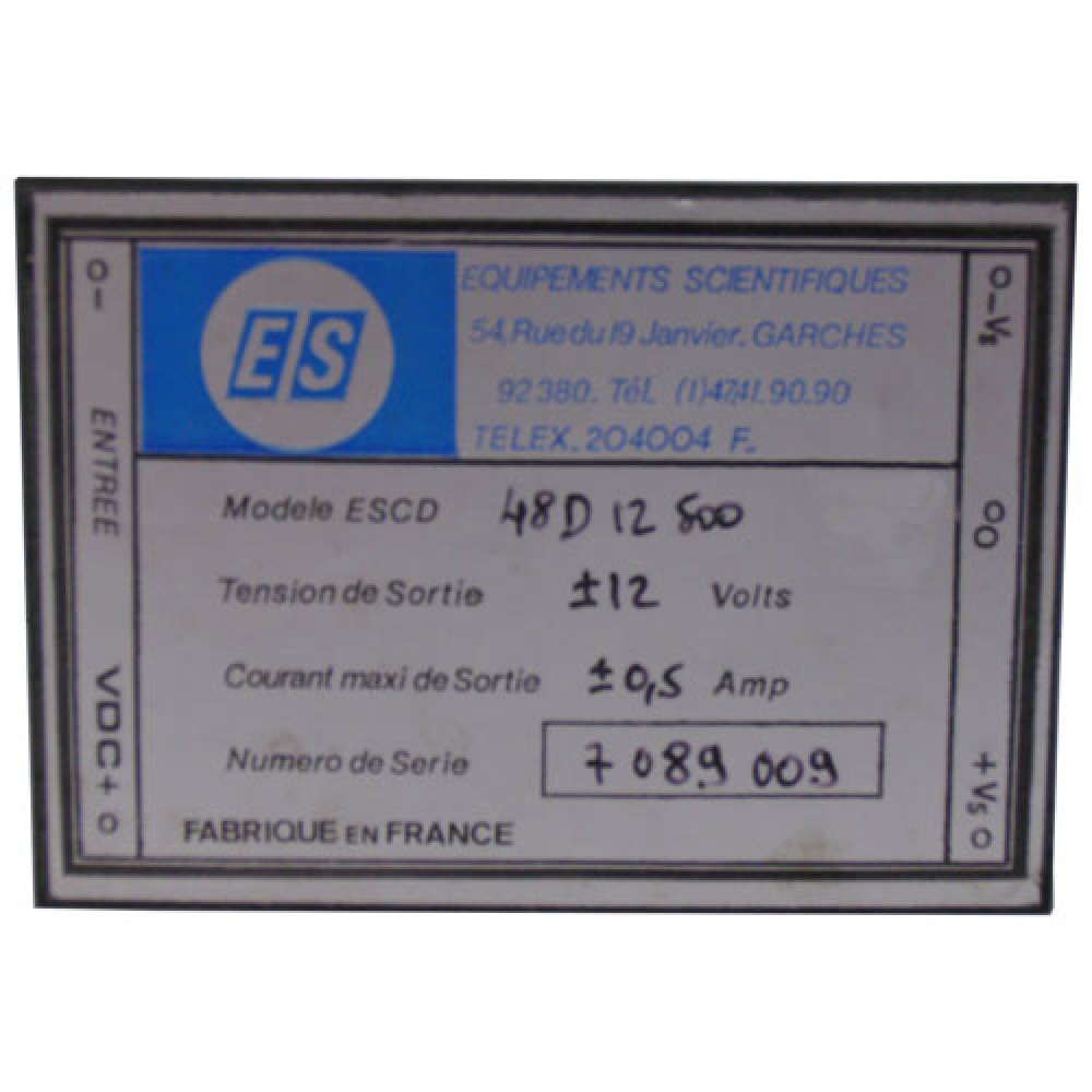 ALIMENTATION ENCAPSULEE 48V>+/-12V/500MA