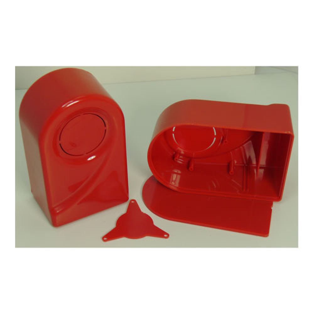 COFFRET PLASTIQUE ROUGE  LOT 5 PIÉCES