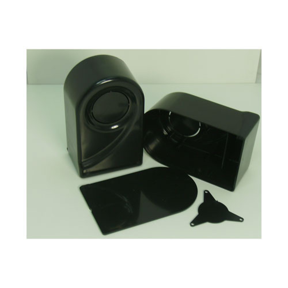 COFFRET PLASTIQUE NOIR   LOT 7 PIÉCES