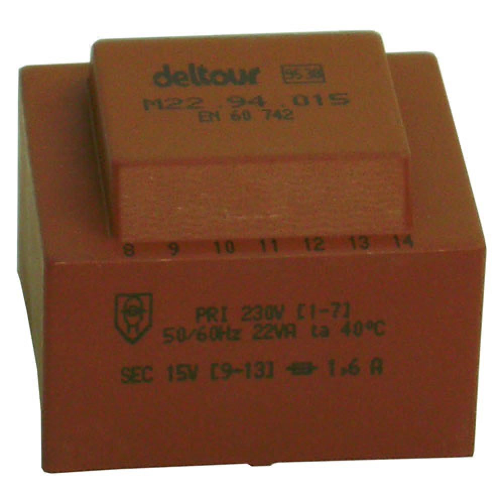 TRANSFO MOULE CI - 0 / 15VAC - 1,6A-22VA