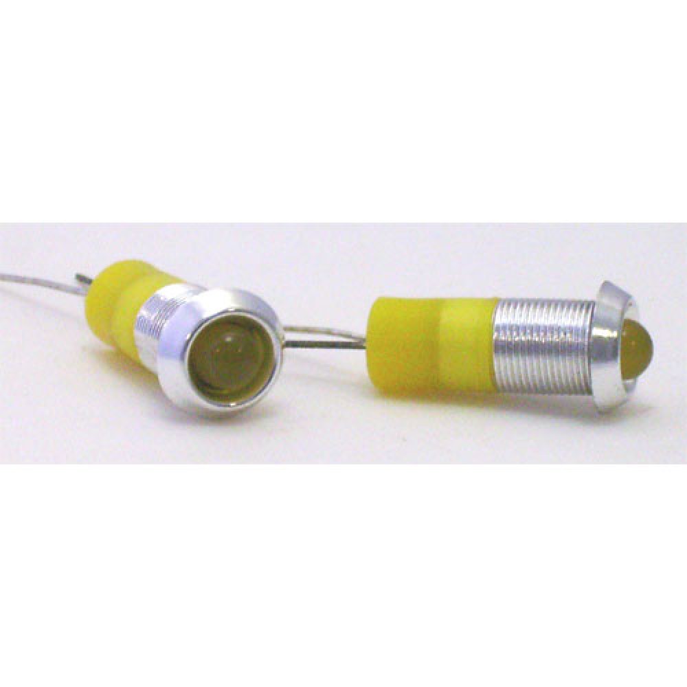 VOYANT LED 5MM JAUNE--6VDC----5 PIECES