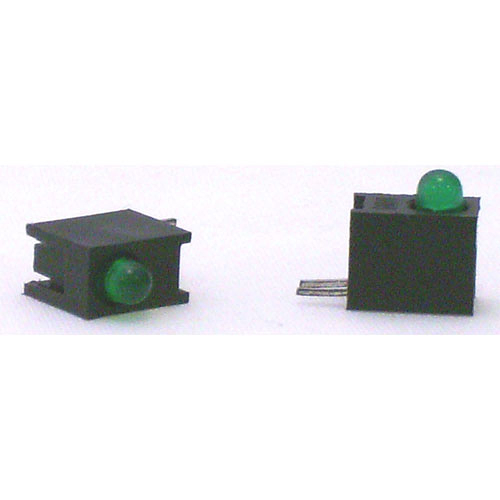 VOYANT LED 3MM VERT CI COUDE-10 PIECES