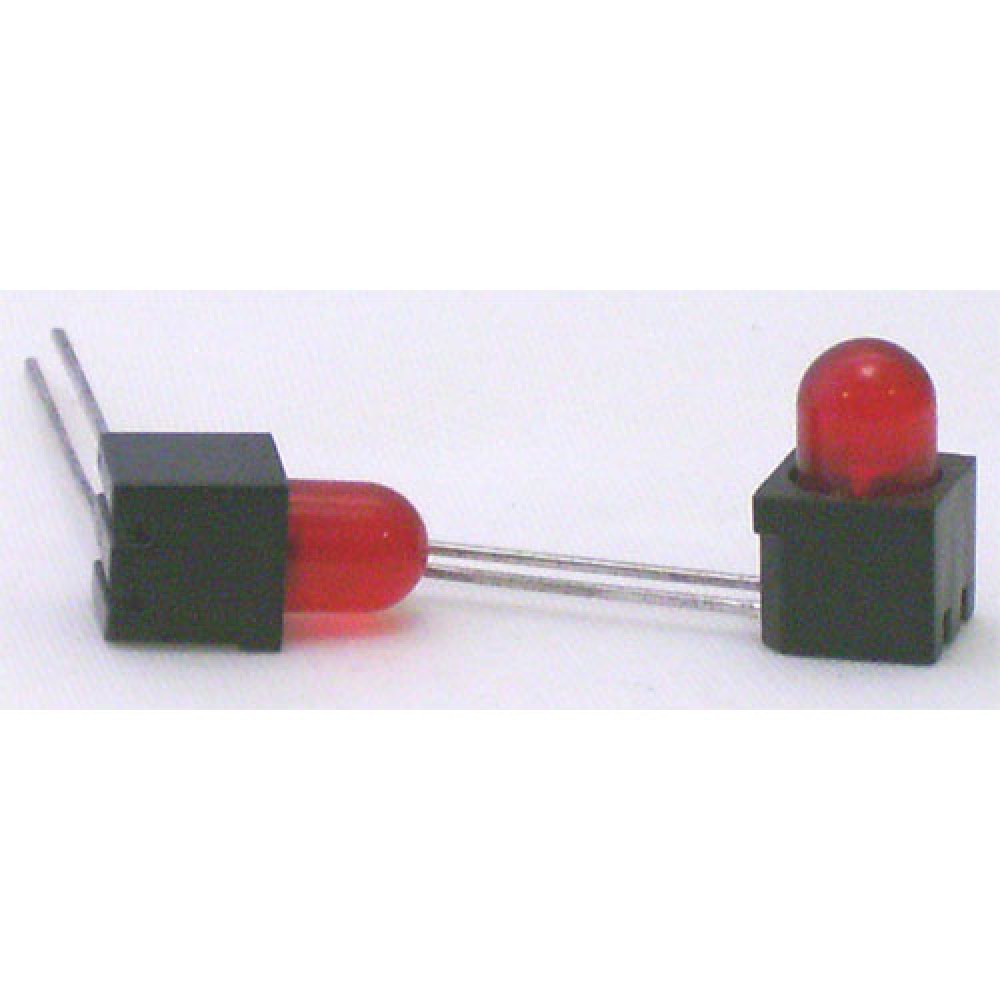 VOYANT LED 5MM ROUGE CI COUDE -10 PIECES