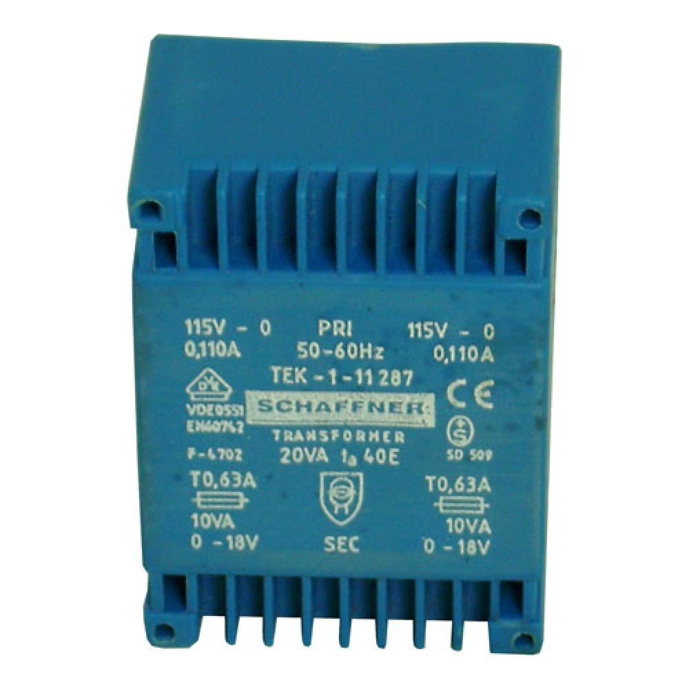 TRANSFO EXTRA-PLAT 2 X 0 /18 V -20 WATTS