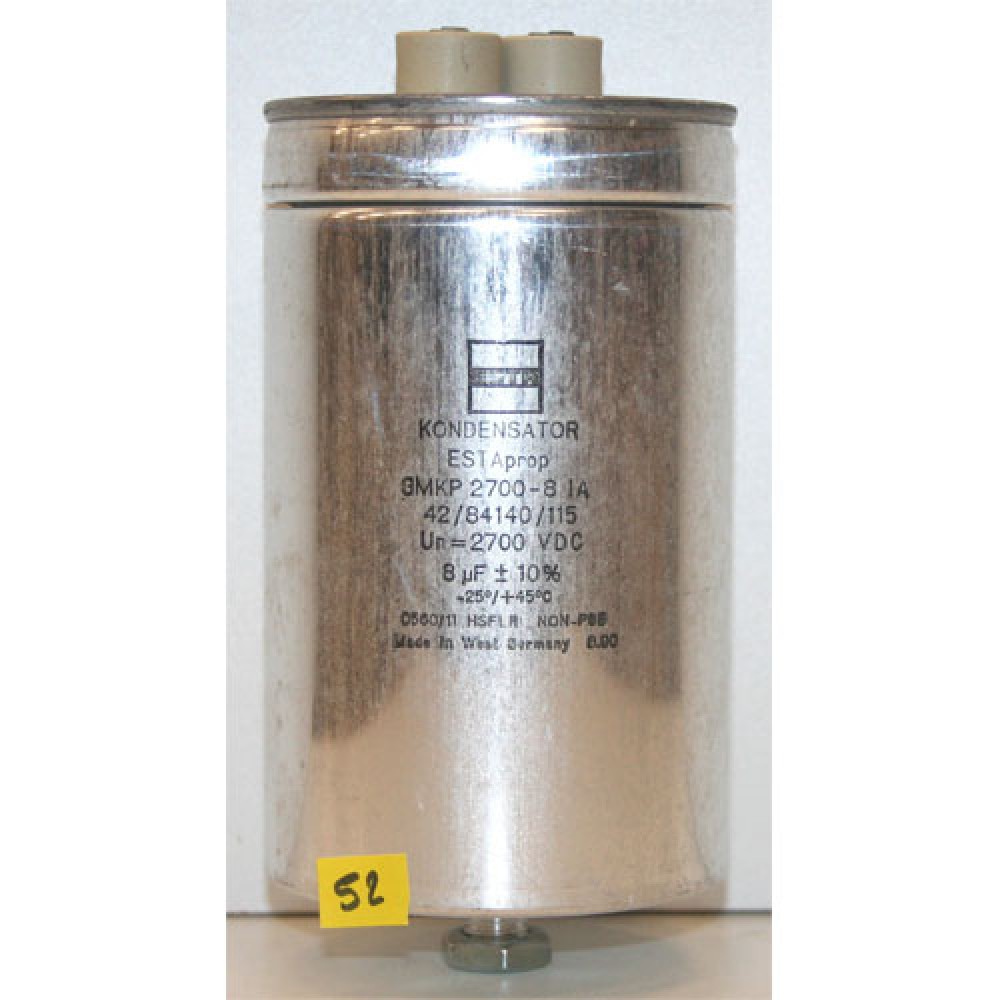 CONDENSATEUR BAIN HUILE---8µF/2,7KVDC