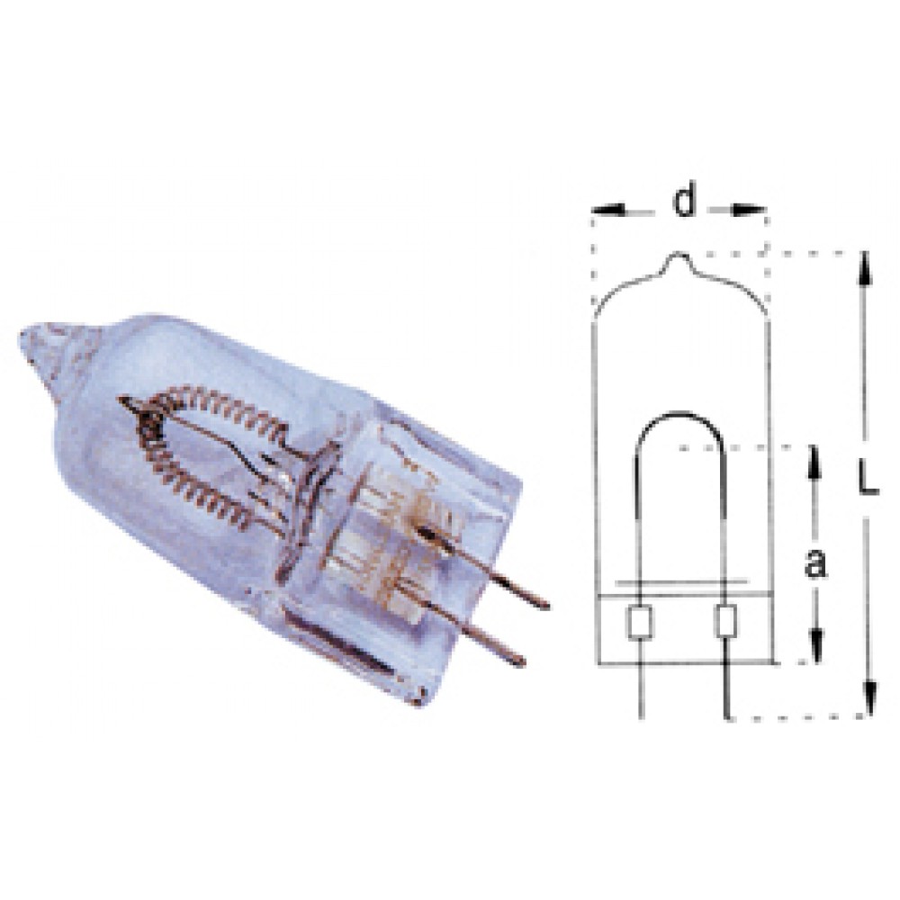 LAMPE GX6.35 PIN 1MM  230V  150W