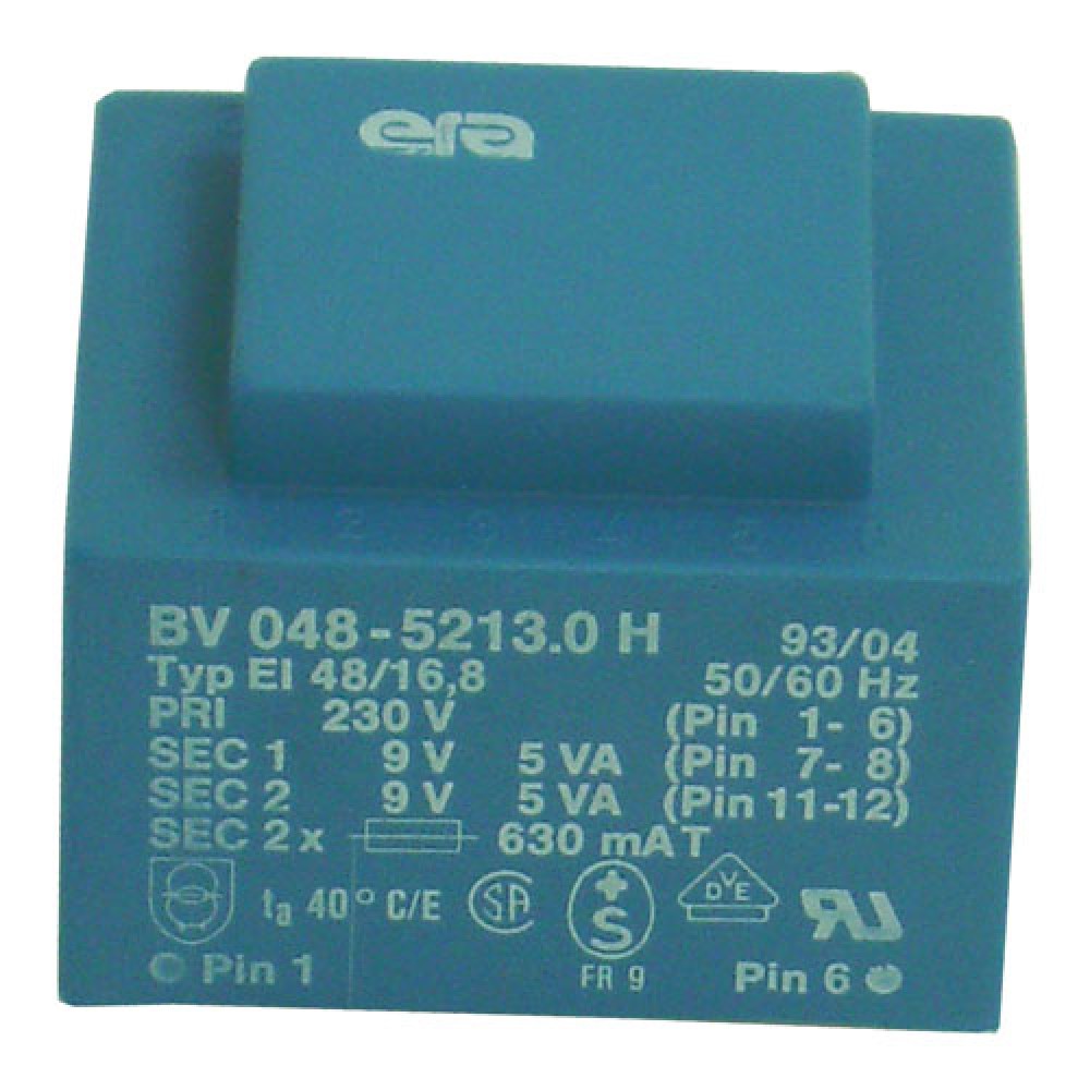 TRANSFO MOULE CI - 2 X 0/9 VAC - 10 VA