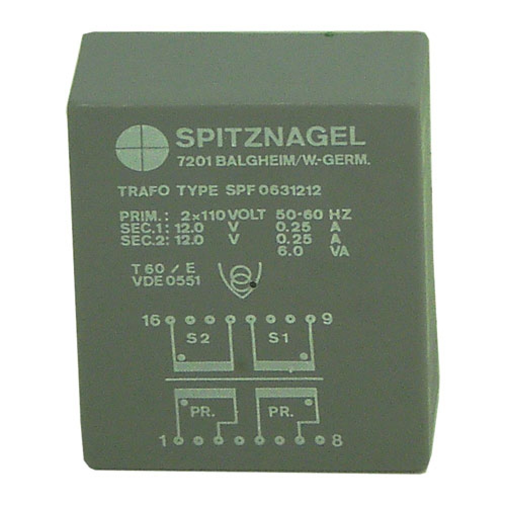 TRANSFO EXTRA-PLAT 2 X 0 / 12V - 6 WATTS