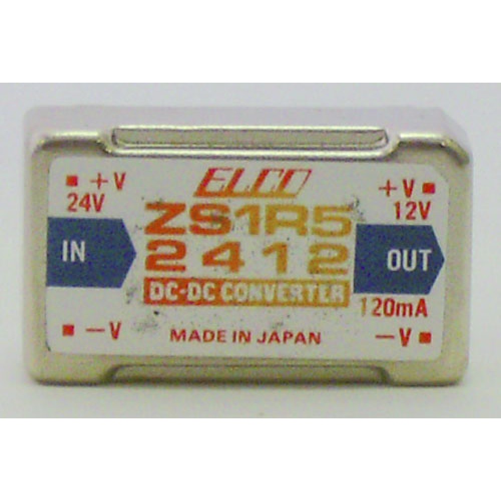 CONVERTISSEUR DC/DC 1W5 24V>>12VDC 120MA