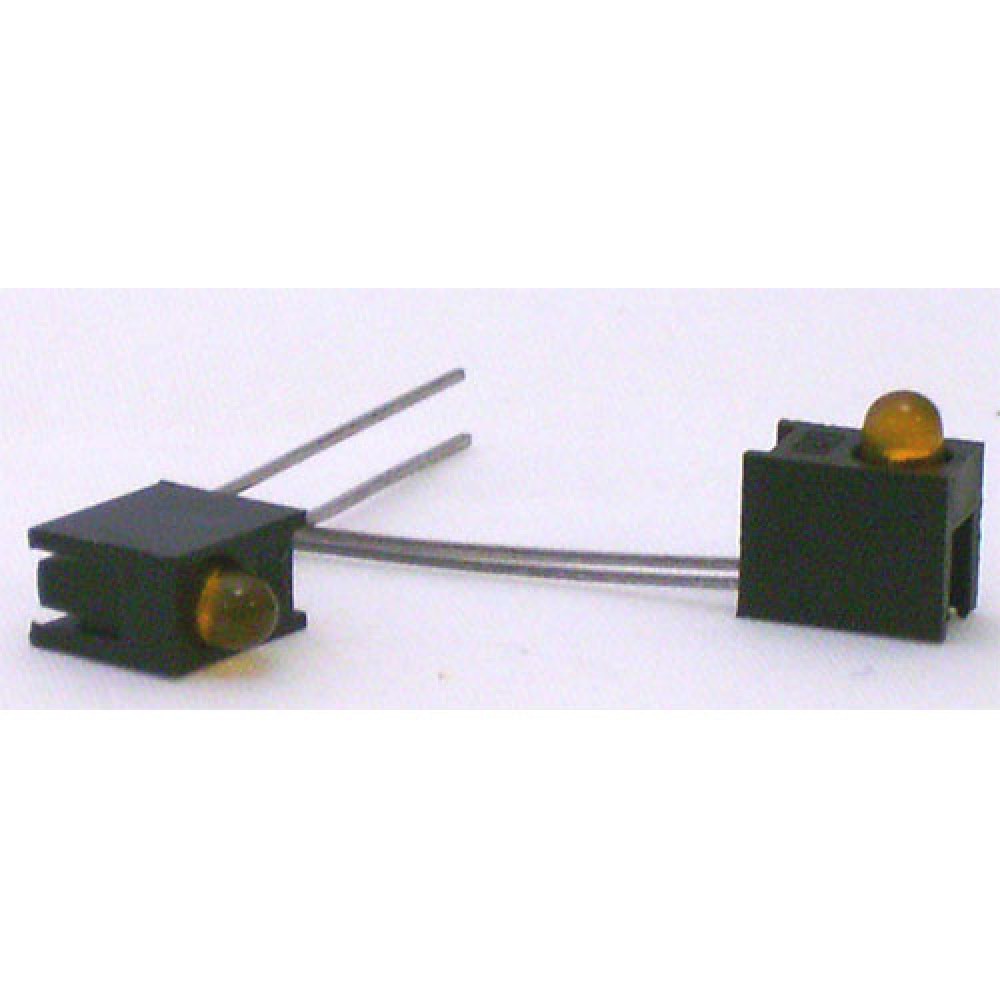 VOYANT LED 3MM ORANGE CI COUDE-10 PIECES