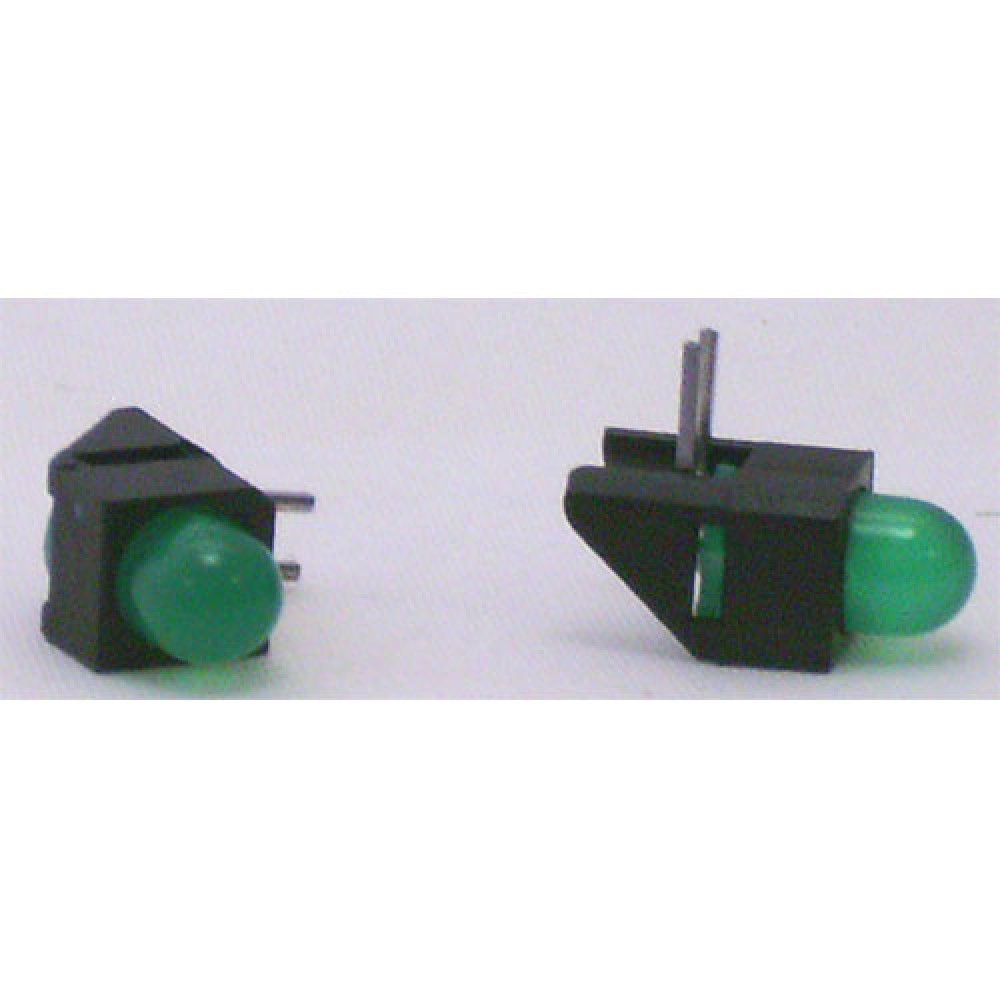 VOYANT LED 5MM VERT CI COUDE-10 PIECES