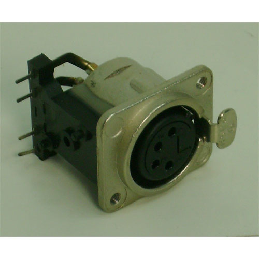 SOCLE  XLR FEMELLE  4 BR. CI  COUDE 90°