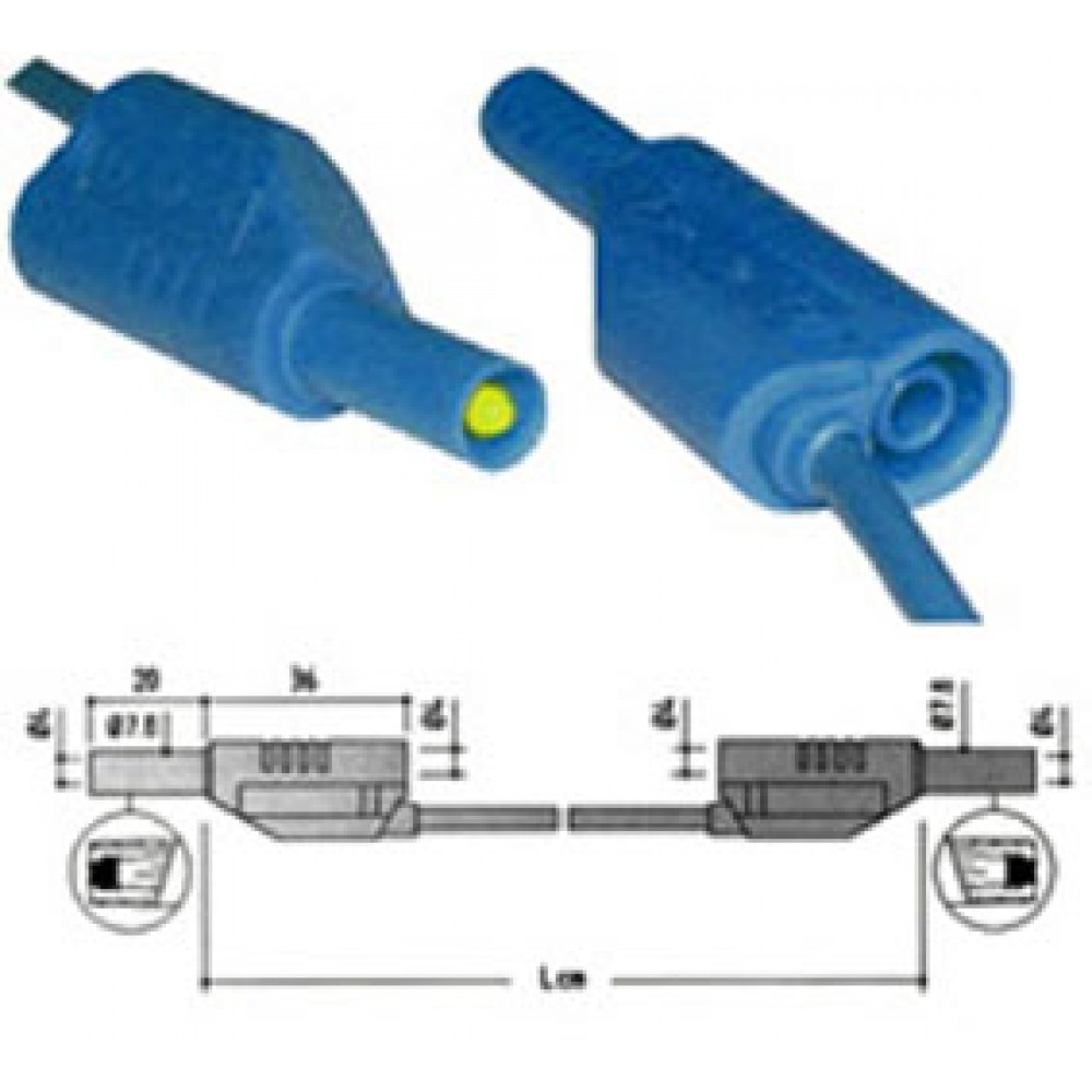 CORDON LABO SECURITE 0,25M MARRON TYPE 2