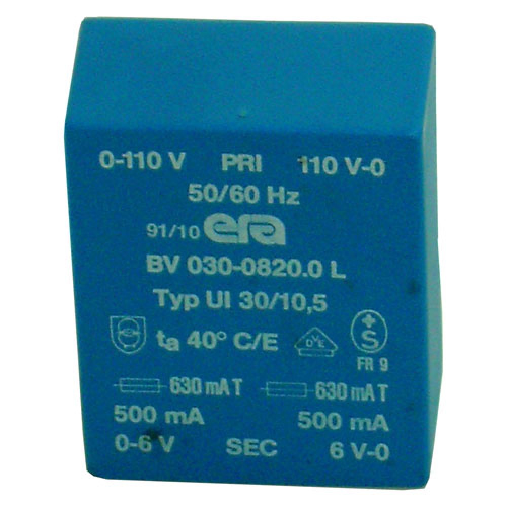 TRANSFO EXTRA-PLAT 2 X 0 / 6 V - 6 WATTS