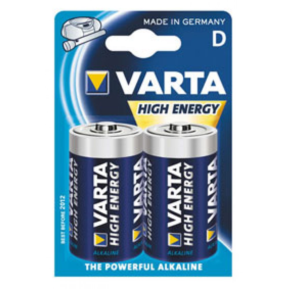 VARTA 2 PILES ALCALINES LR20 1.5V TYPE D