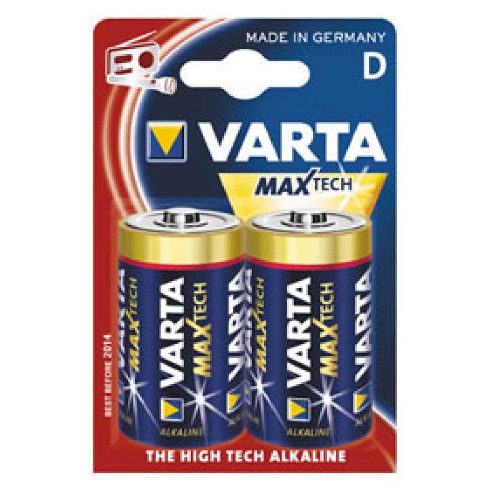 2 PILES ALCALINES MAX-TECH  LR20 1,5 V