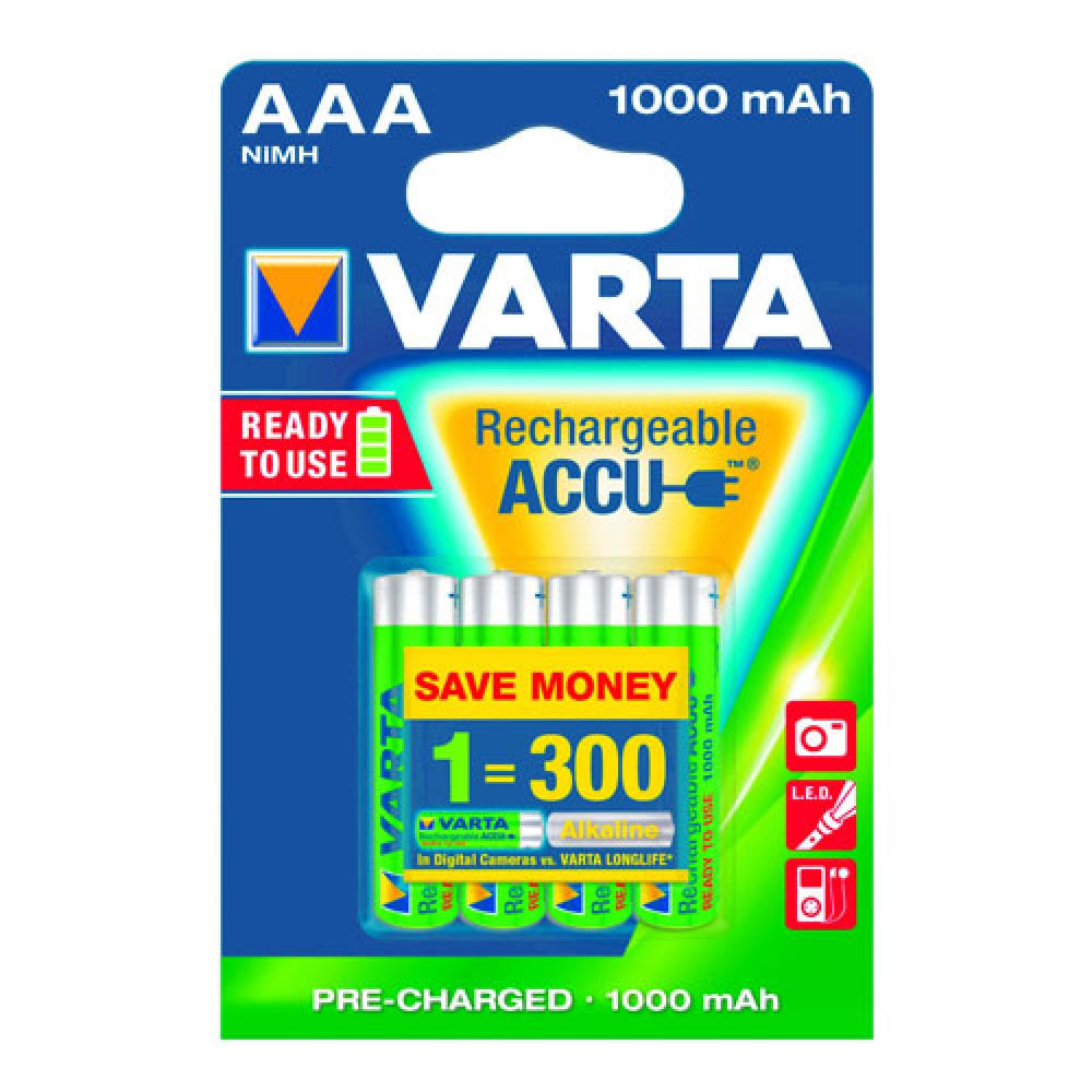 4 ACCU PHOTO R3 AAA1000 MAH 1,2V