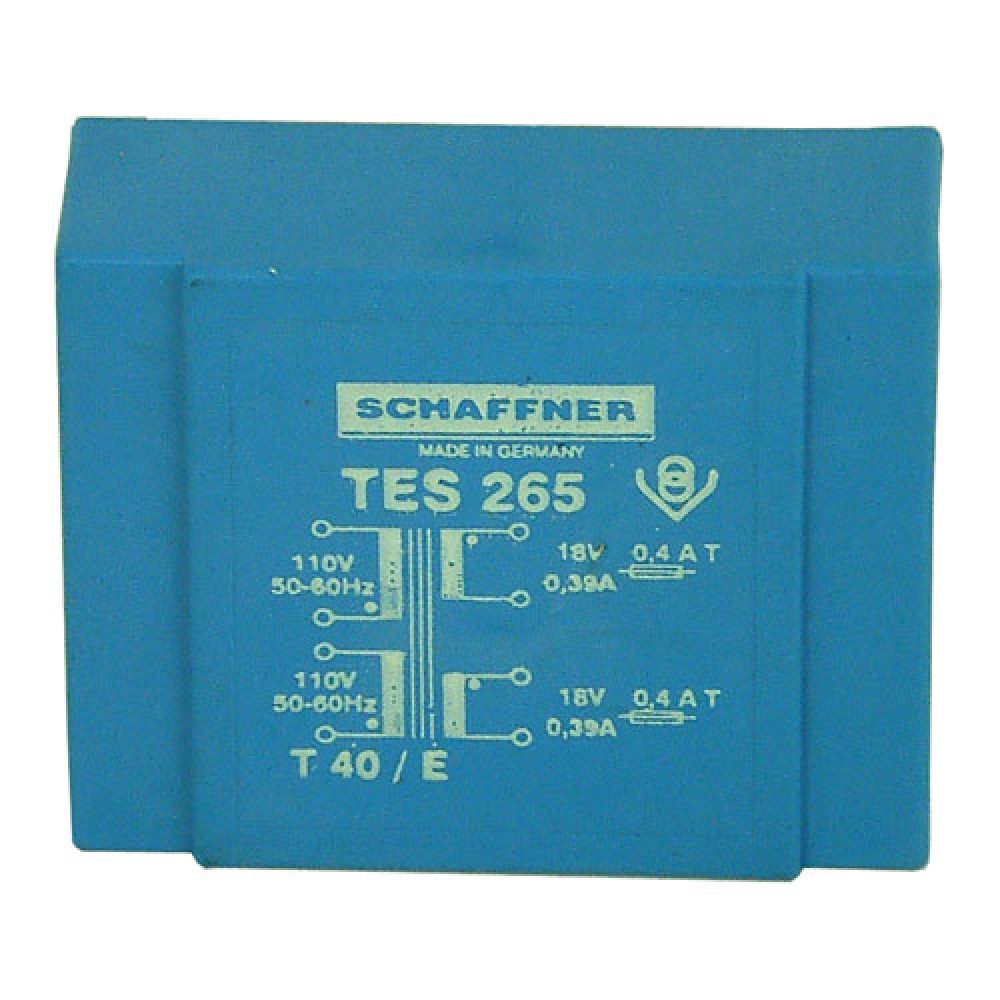 TRANSFO EXTRA-PLAT 2 X 0 /18 V -40 WATTS