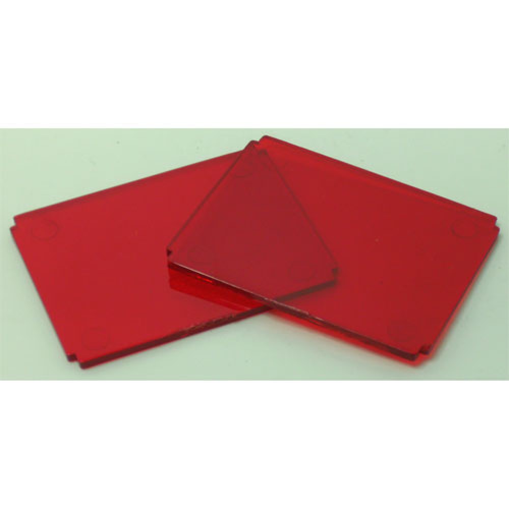 PLEXIGLAS ROUGE  52X40X2MM  LOT 5 PIÉCES