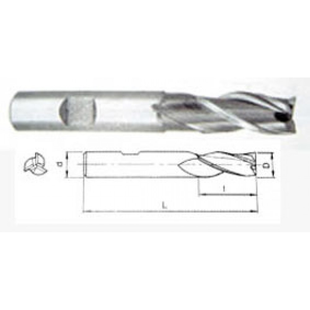 FRAISE 3 DENTS POUR RAINURE 6MM