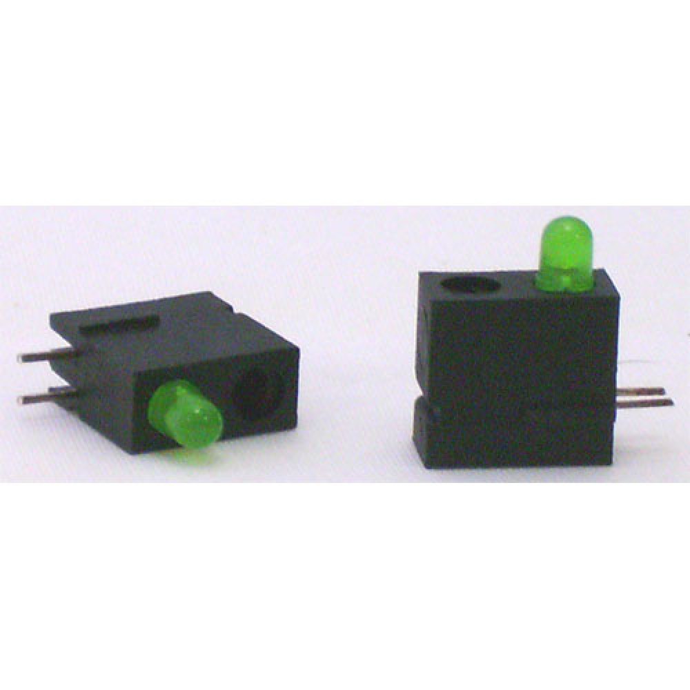 VOYANT LED 3MM VERT CI COUDE-10 PIECES