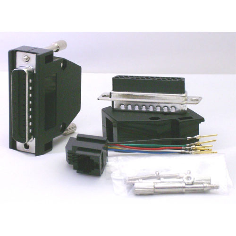 ADAPTATEUR SUB D MALE 25PTS>RJ12 F(6P6C)