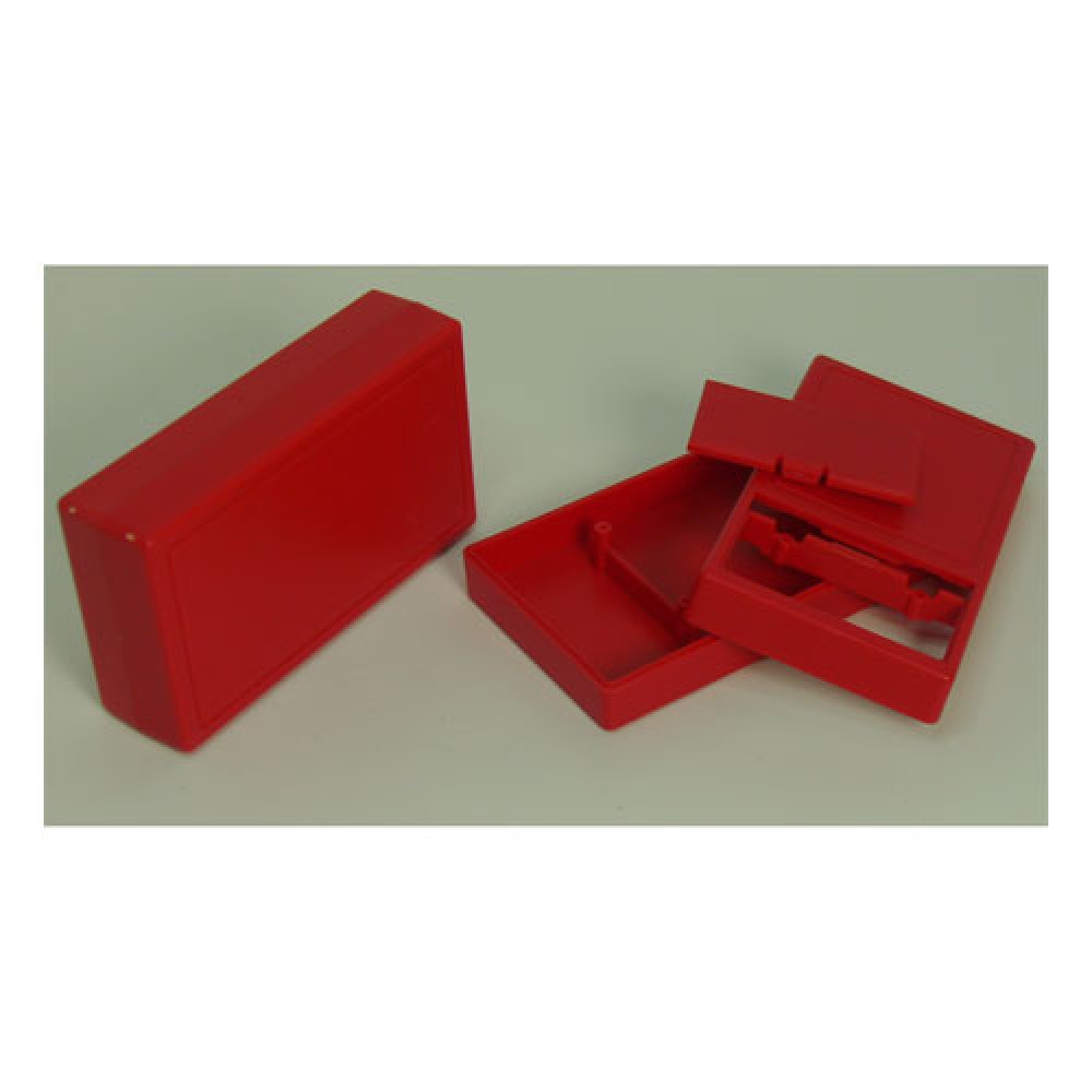 COFFRET ABS ROUGE   60X54X25MM  5 PIÉCES