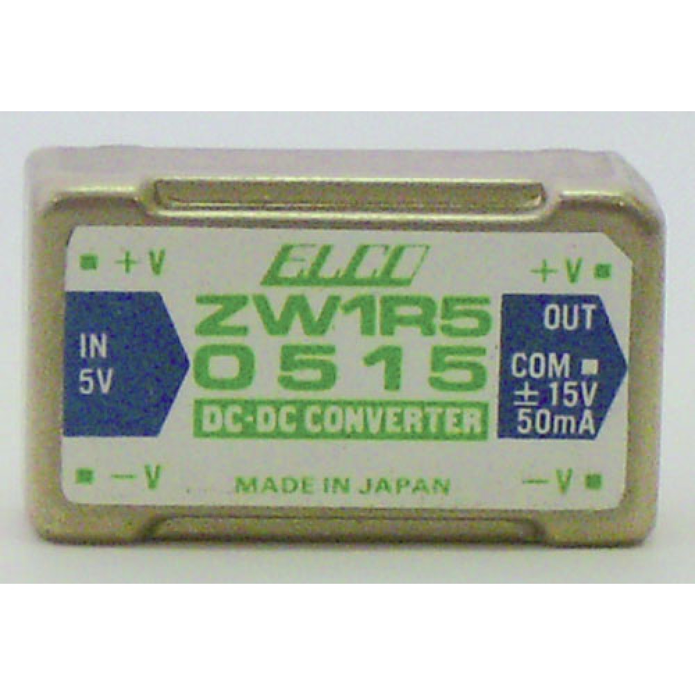 CONVERTISSEUR DC/DC 1W5 5V>>>+/-15V 50MA