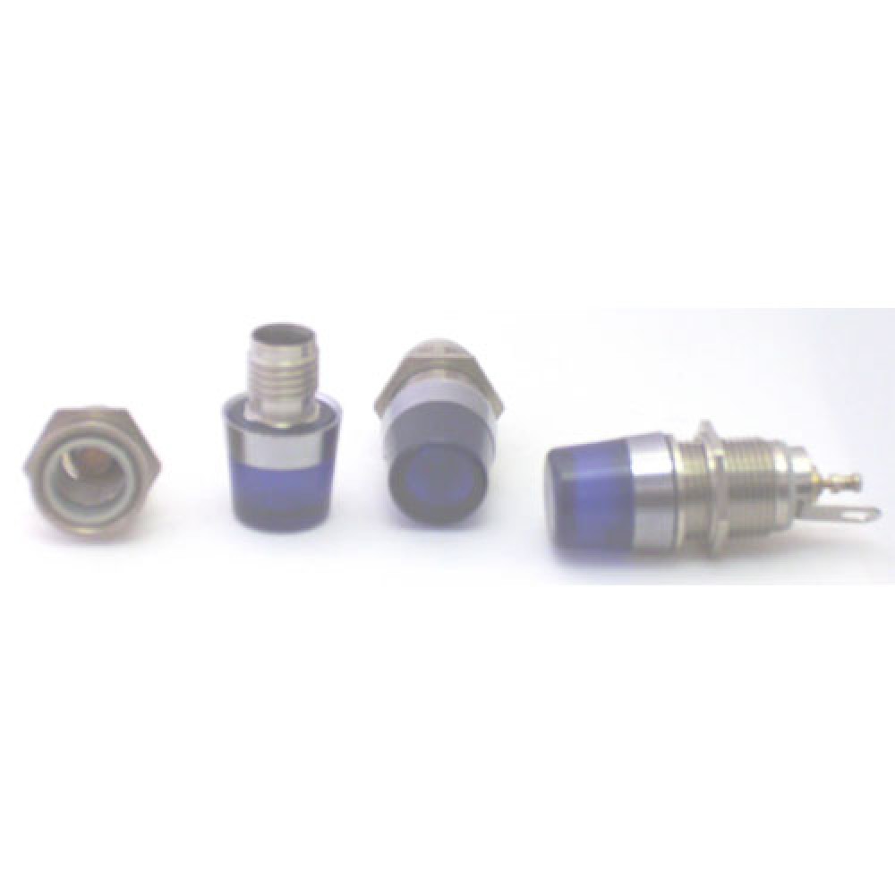 VOYANT ROND BLEU MIDGET FLANGED