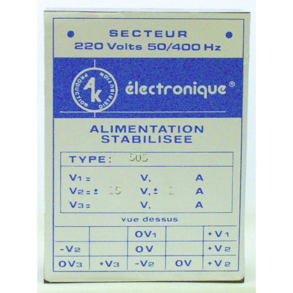 ALIMENTATION AC/DC 220V>>+/- 15VDC 0,1A