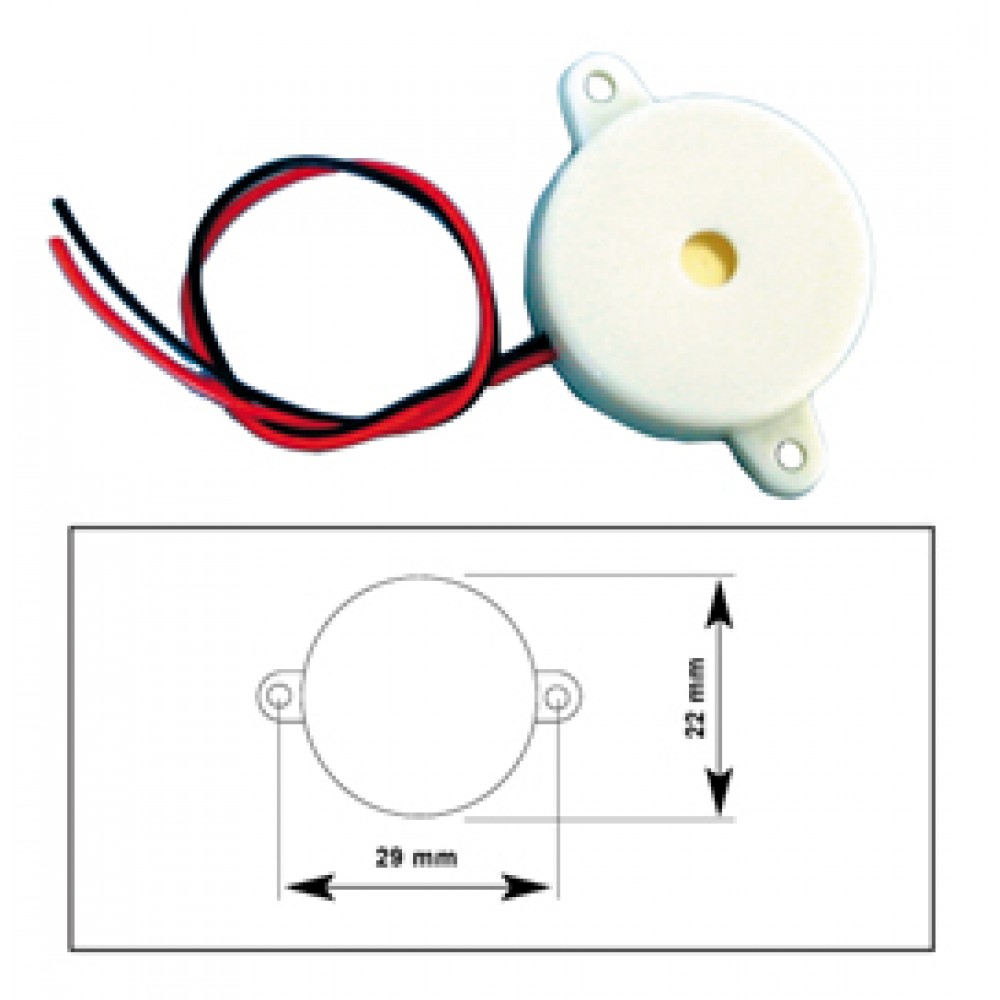 TRANSDUCTEUR PIEZO 30 VDC MAX 103DB