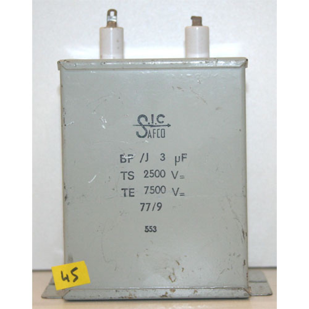 CONDENSATEUR PAPIER HUILE 3µF/TS:2,5KVDC