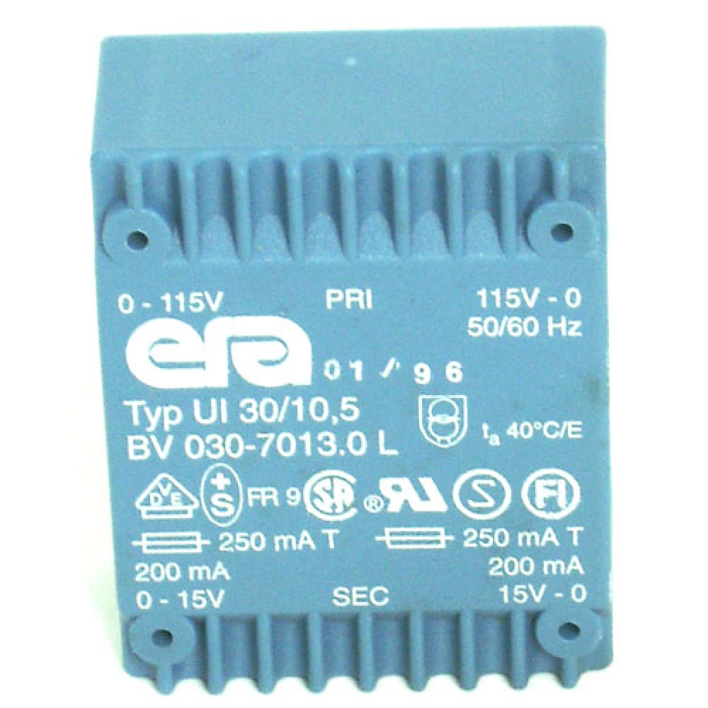 TRANSFO EXTRA-PLAT 2 X 0 / 15V - 6 WATTS