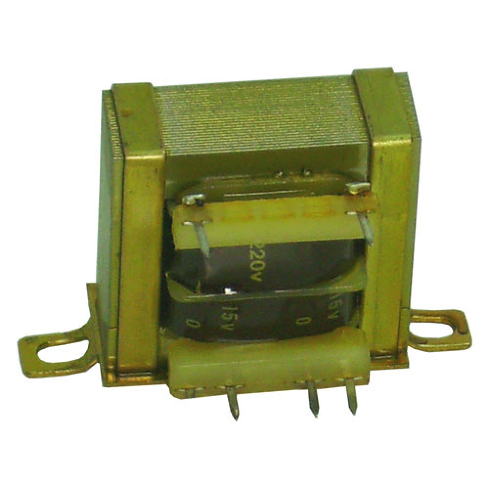 TRANSFO FER   E + I  - 2X0/15V - 3 VA