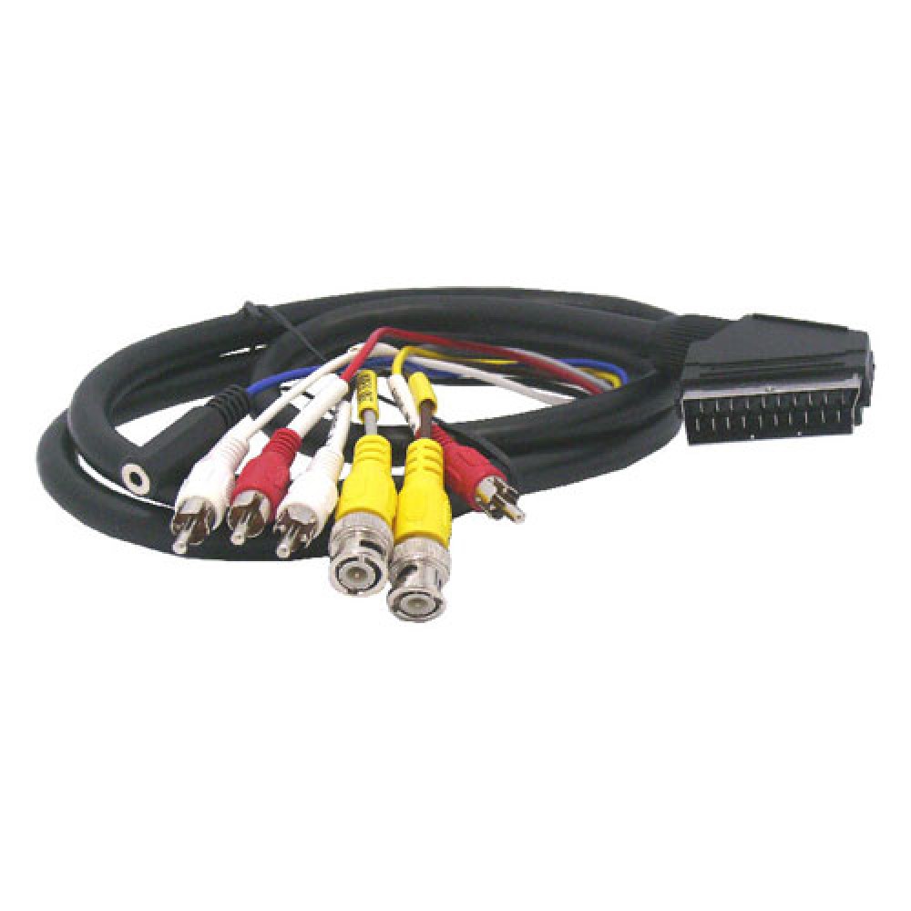 CORDON PERITEL M > 2 BNC/M > 4 RCA/M.ETC