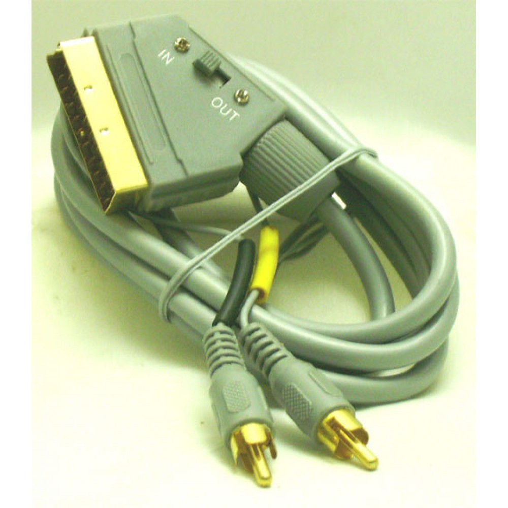 CORDON PERITEL MALE>>2 RCA MALES 1,50 M