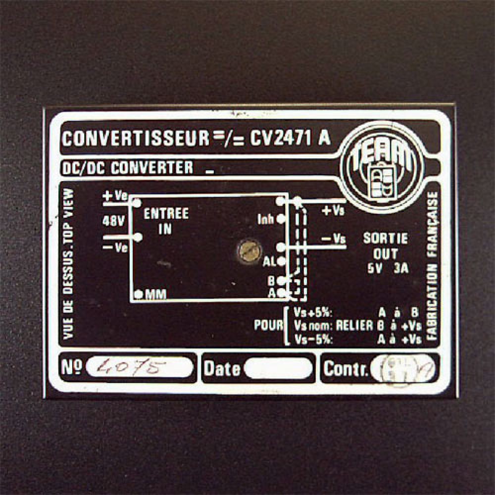 CONVERTISSEUR  48VDC >>> 5VDC/3AMP