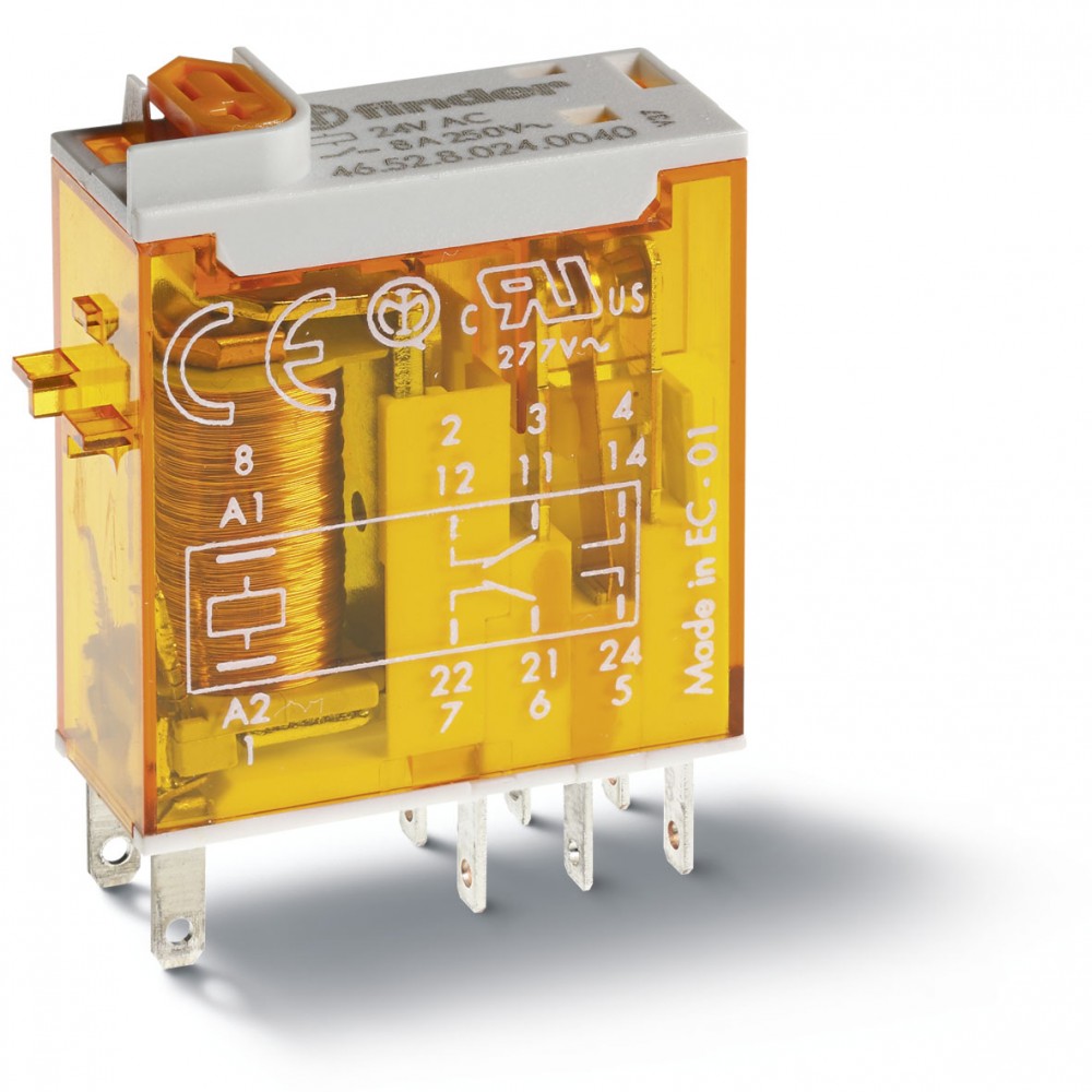 RELAIS 2RT 8A 110DC BT+IM+2LED