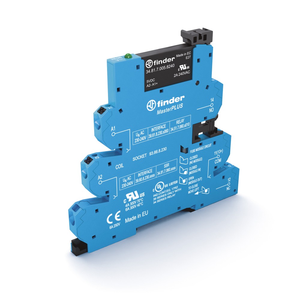INTERFACE MOD RELAIS STAT MasterINPUT 1NO E=6VDC S=24VDC 2A BORNES AUTO
