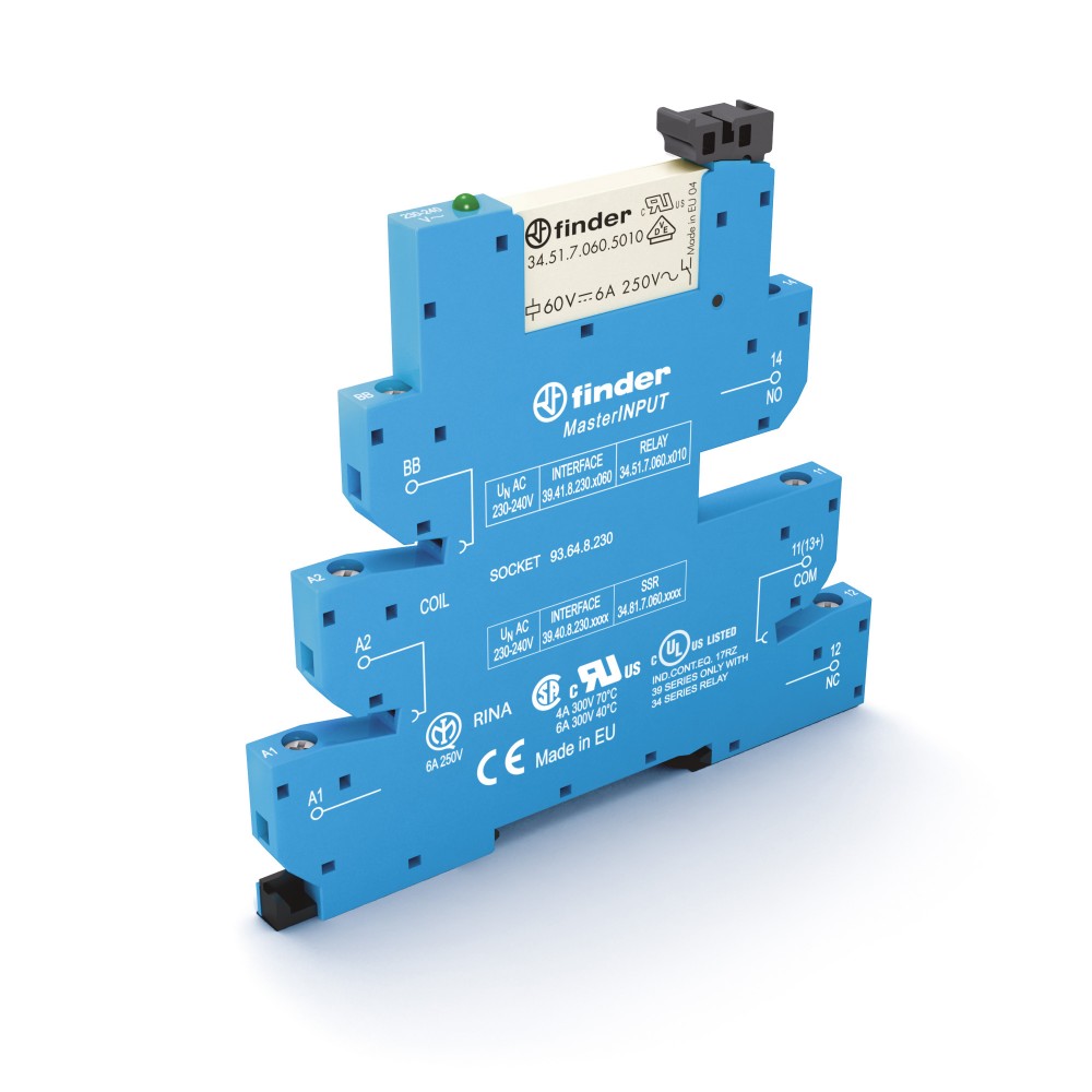 INTERFACE MOD RELAIS STAT MasterPLUS 1NO E=12VDC S=24VDC 2A BORNES AUTO